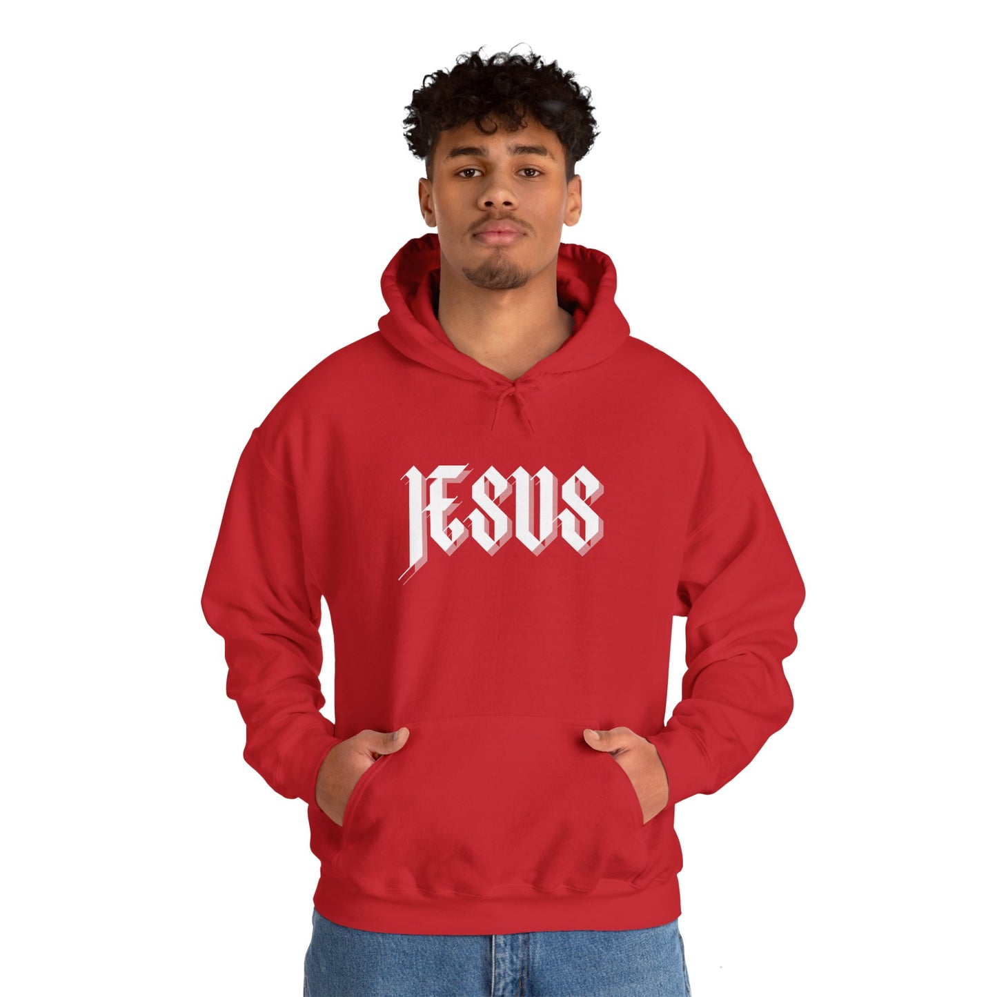 JESUS Unisex Heavy Blend™ Hooded Sweatshirt - New Godis Hair