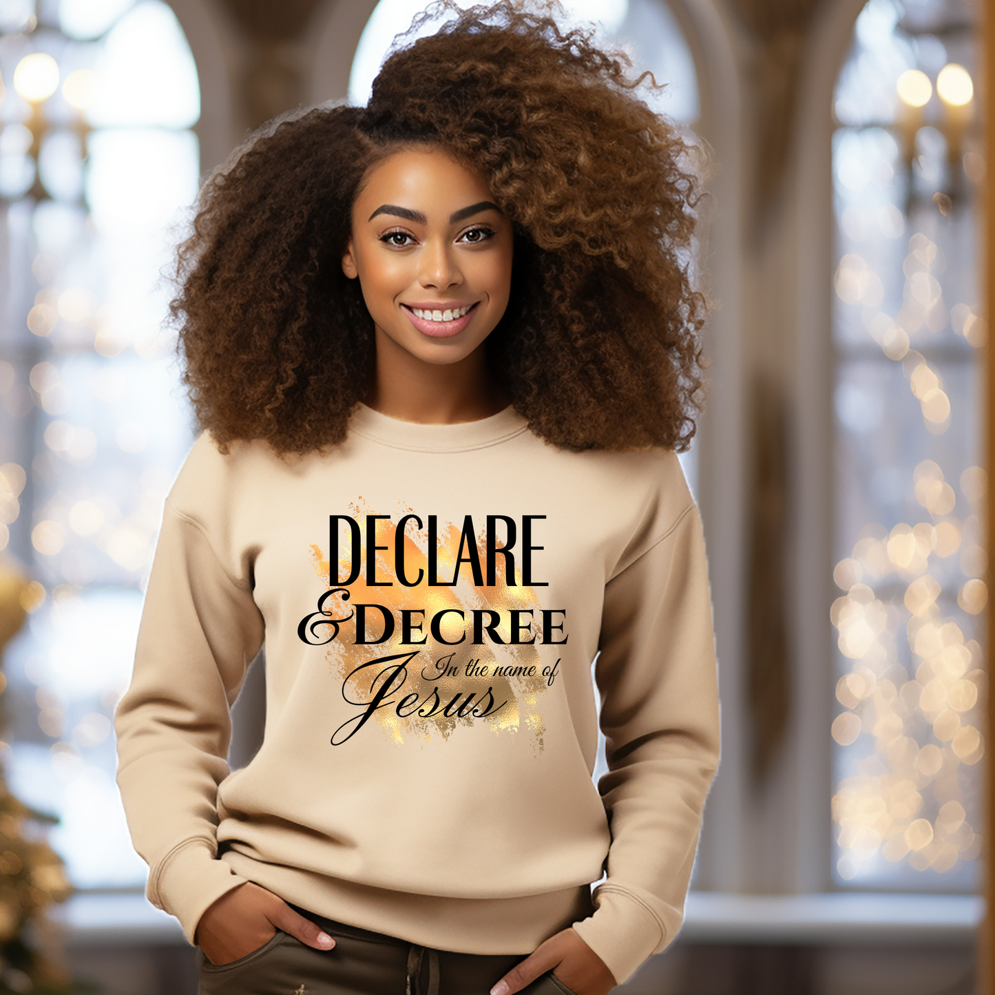 Declare & Decree in the name of Jesus Sweatshirt - New Godis Hair