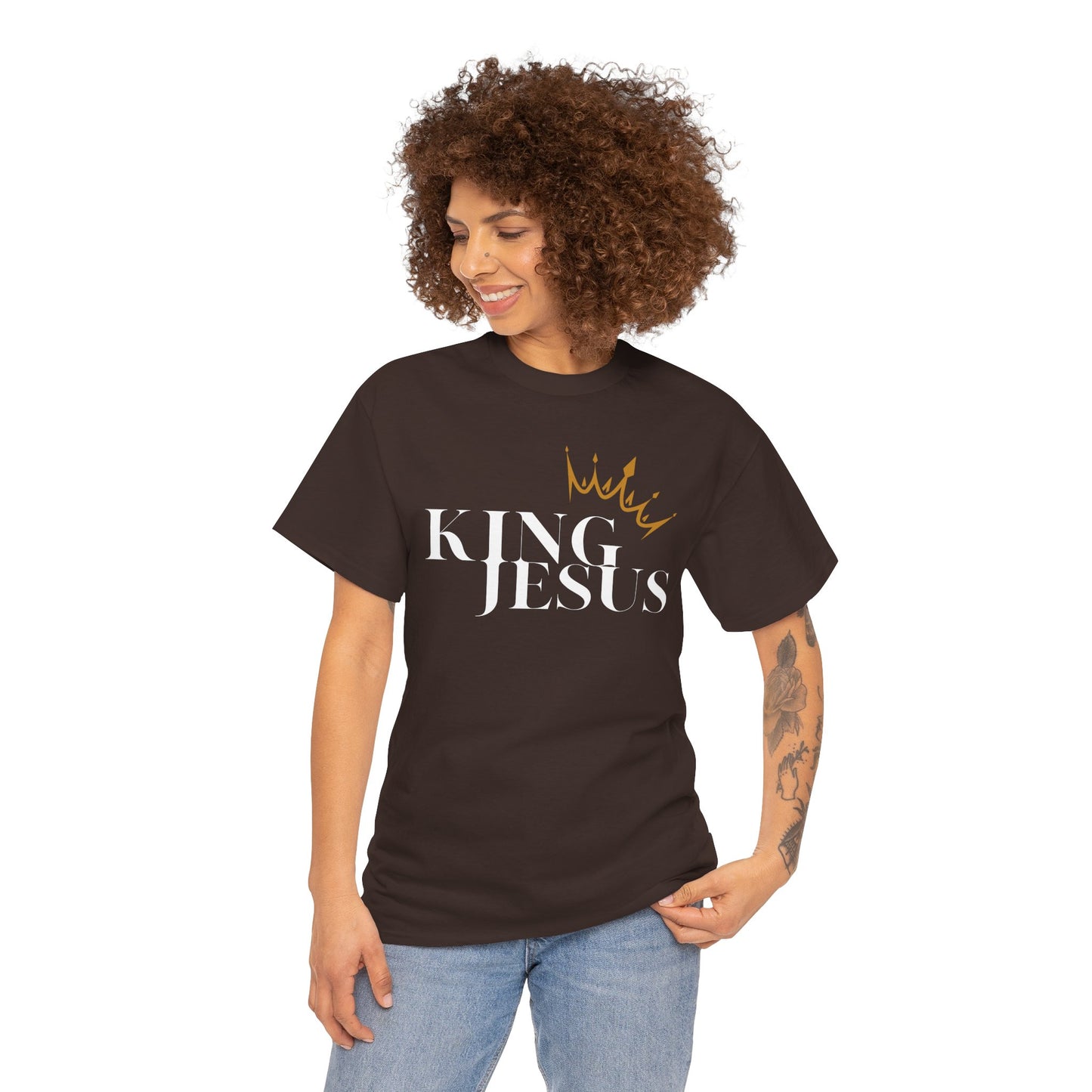 King Jesus - Unisex Heavy Cotton Tee - New Godis Hair