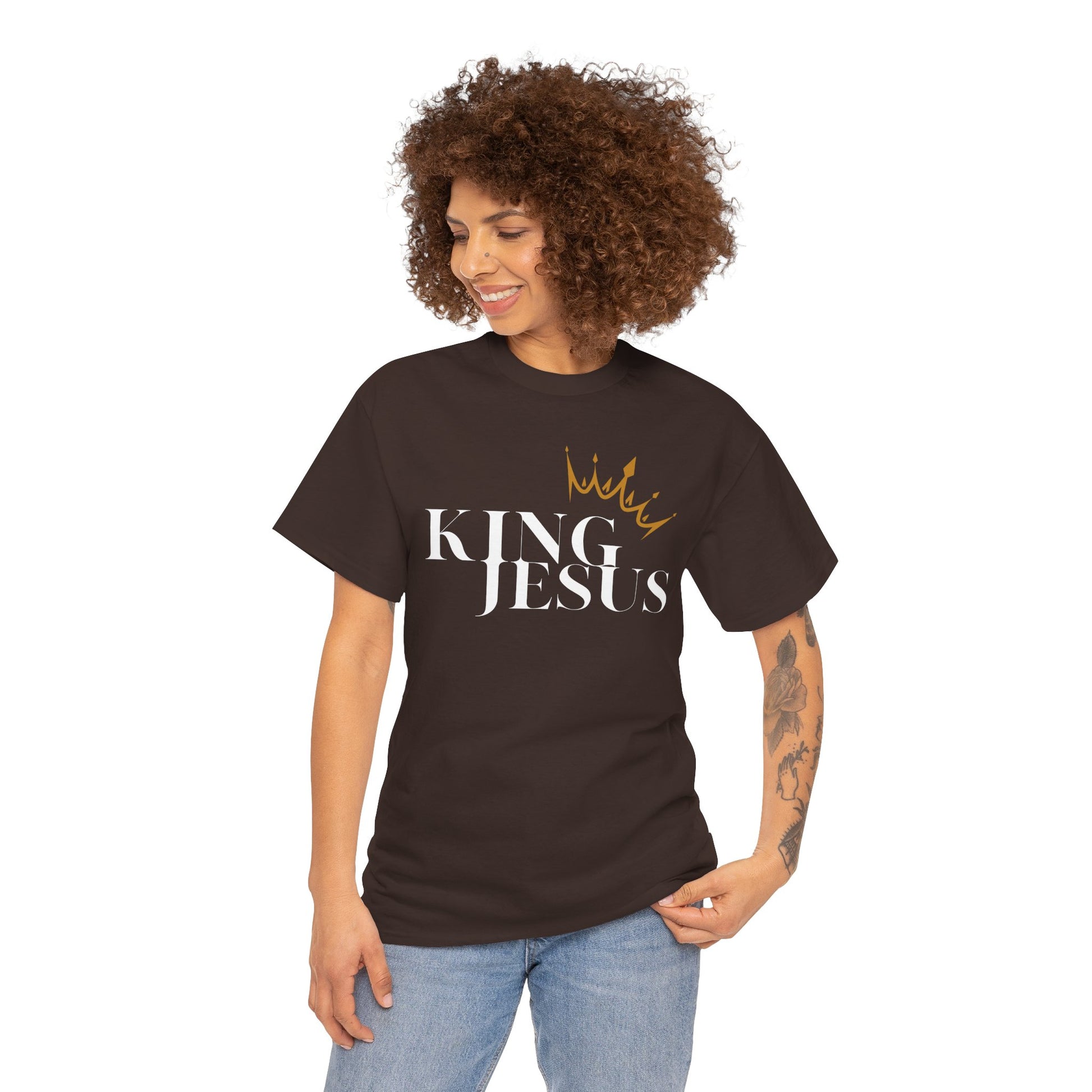 King Jesus - Unisex Heavy Cotton Tee - New Godis Hair