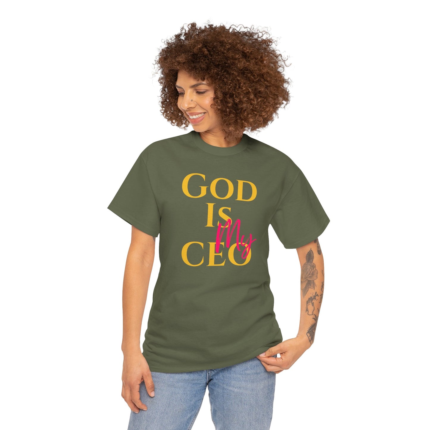 God is My CEO - Unisex Heavy Cotton Tee - New Godis Hair