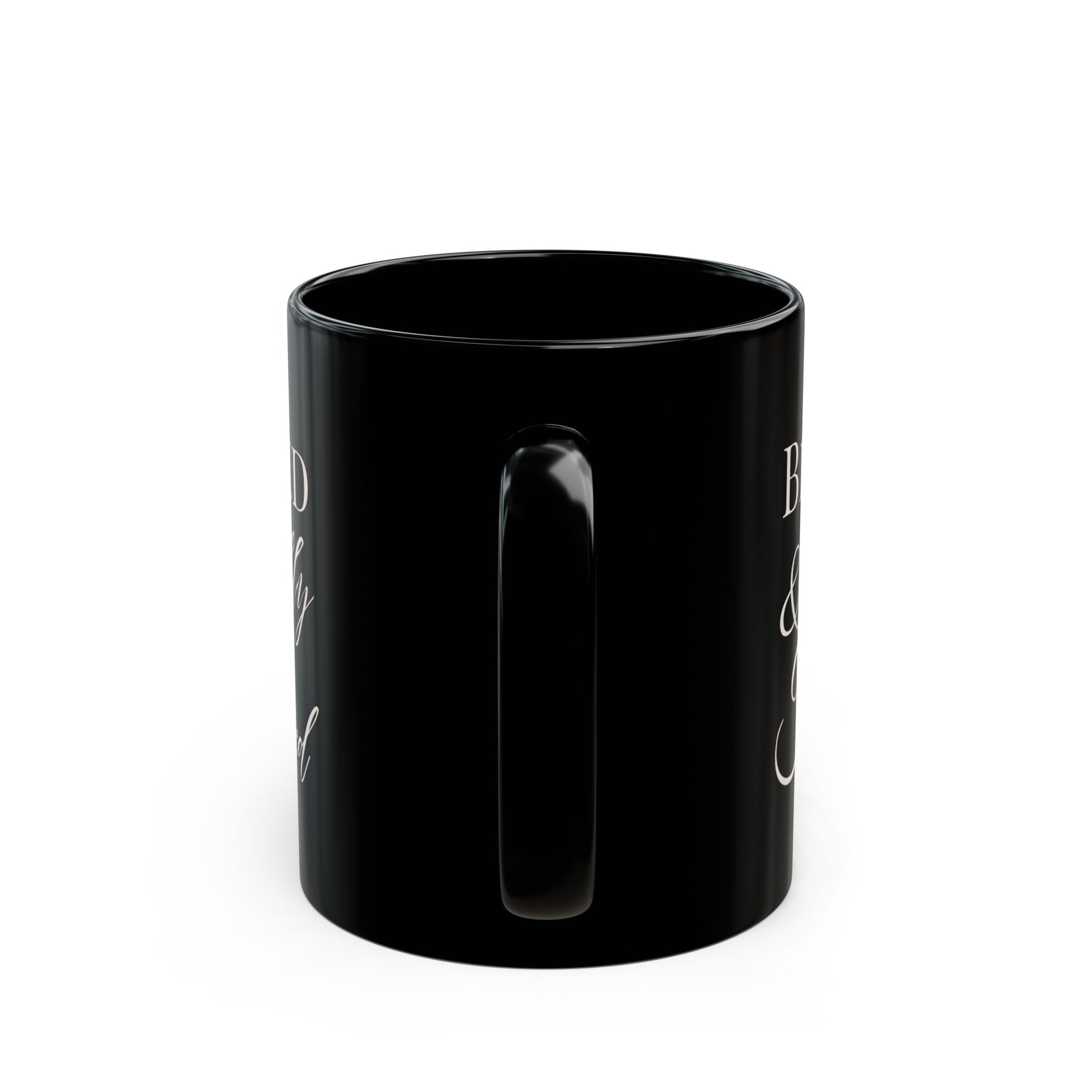 BLESSED & Highly Flavored Black Mug (11oz) - New Godis Hair