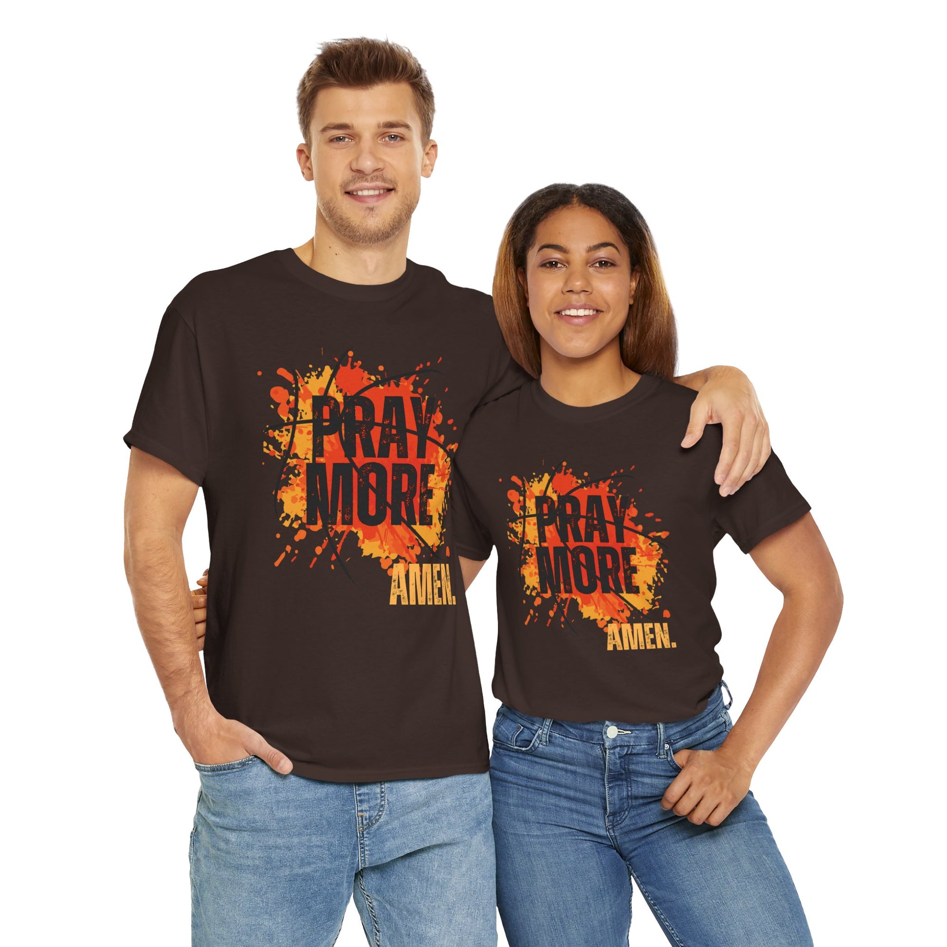 Pray More, Amen. - Unisex Heavy Cotton Tee - New Godis Hair