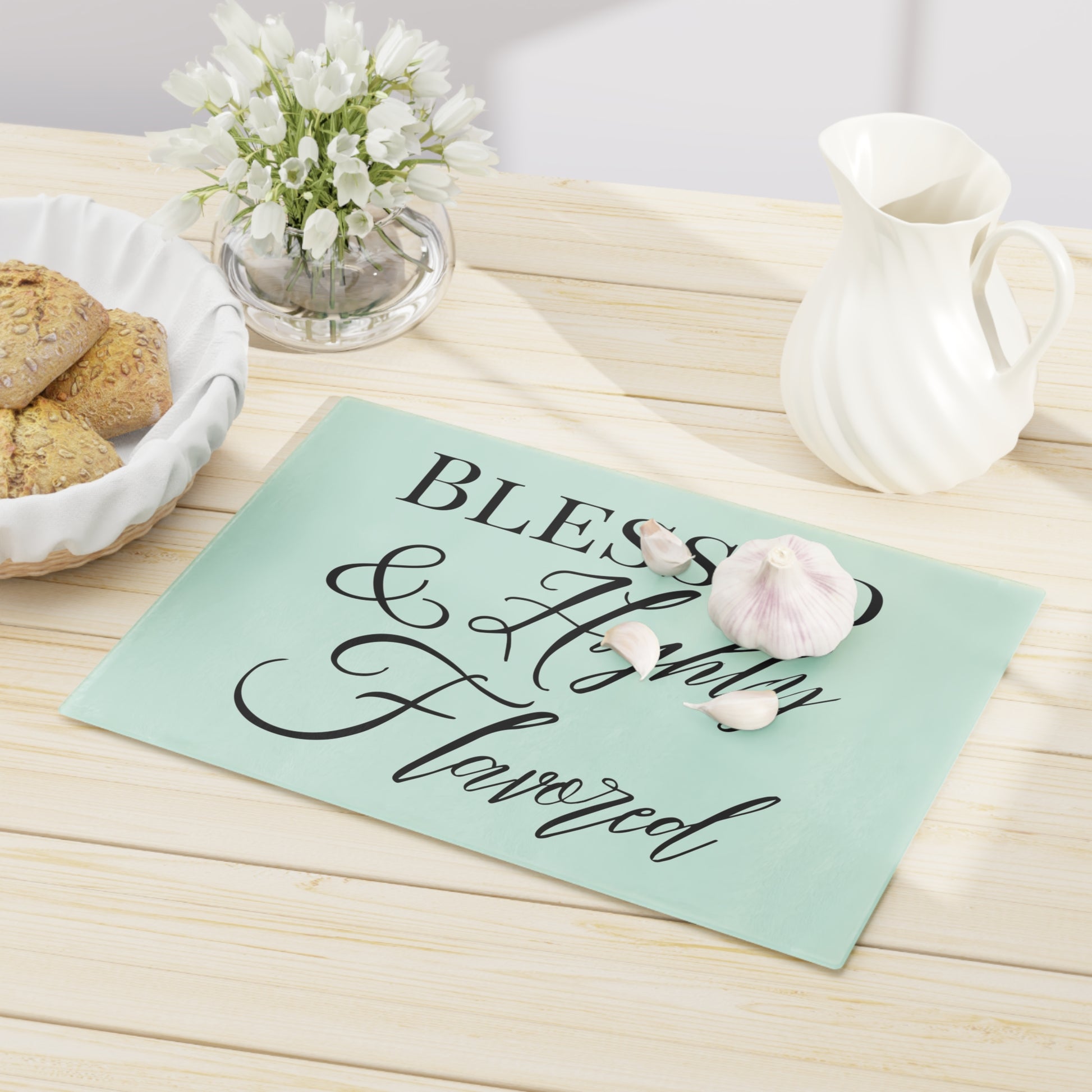 BLESSED & Highly Flavored - Cutting Board - New Godis Hair