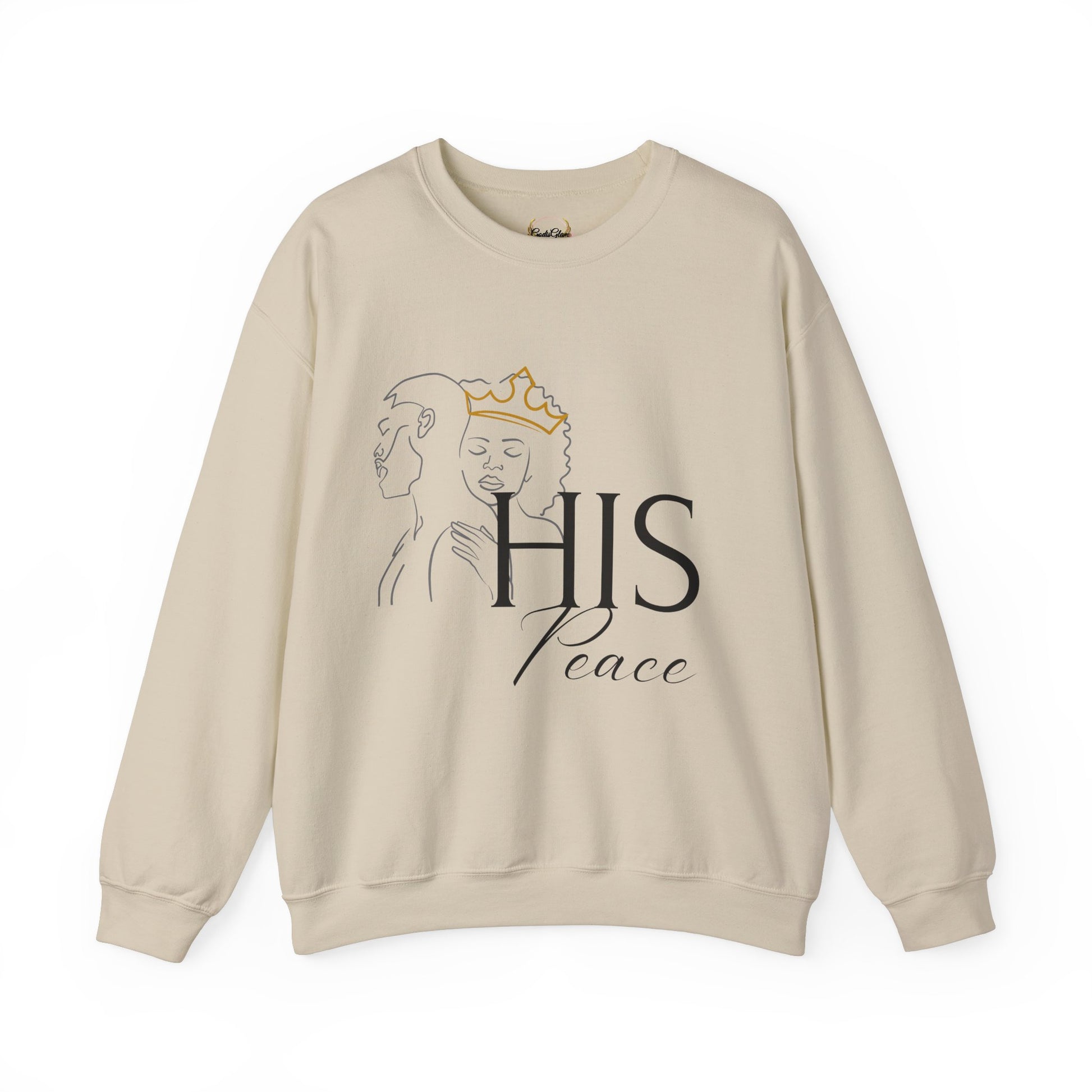 HER Covering HIS Peace Unisex Heavy Blend™ Crewneck Sweatshirt - New Godis Hair