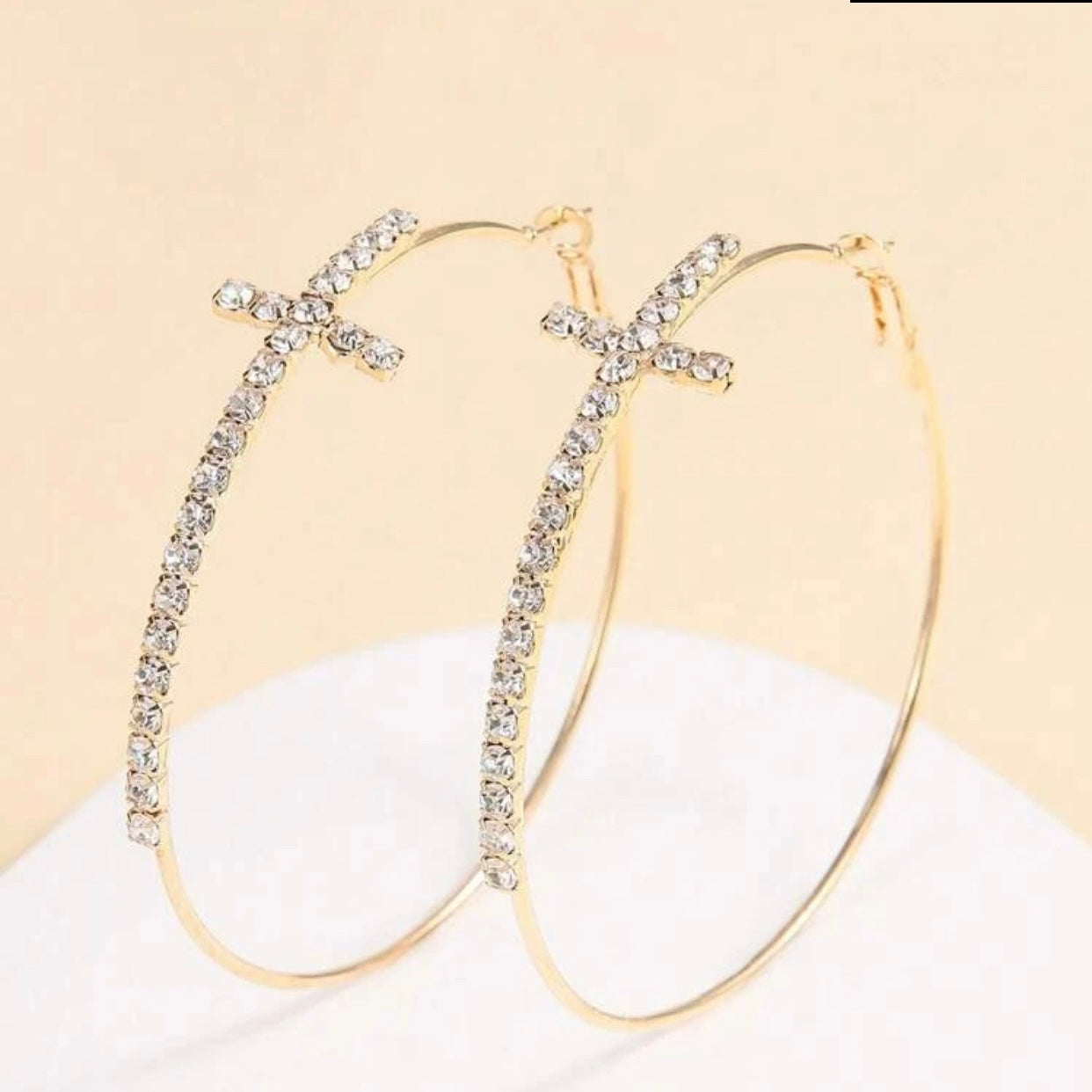 Cross Cubic Zirconia Earrings - New Godis Hair