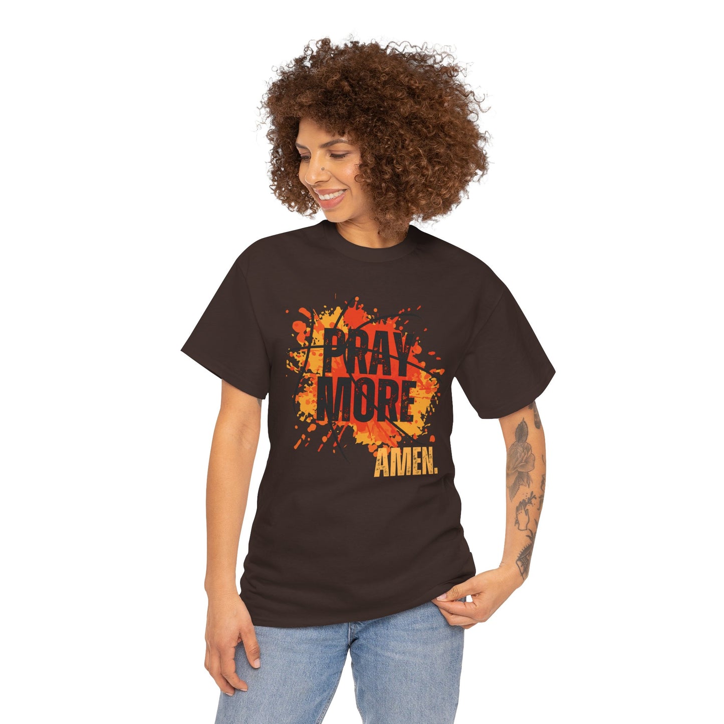 Pray More, Amen. - Unisex Heavy Cotton Tee - New Godis Hair