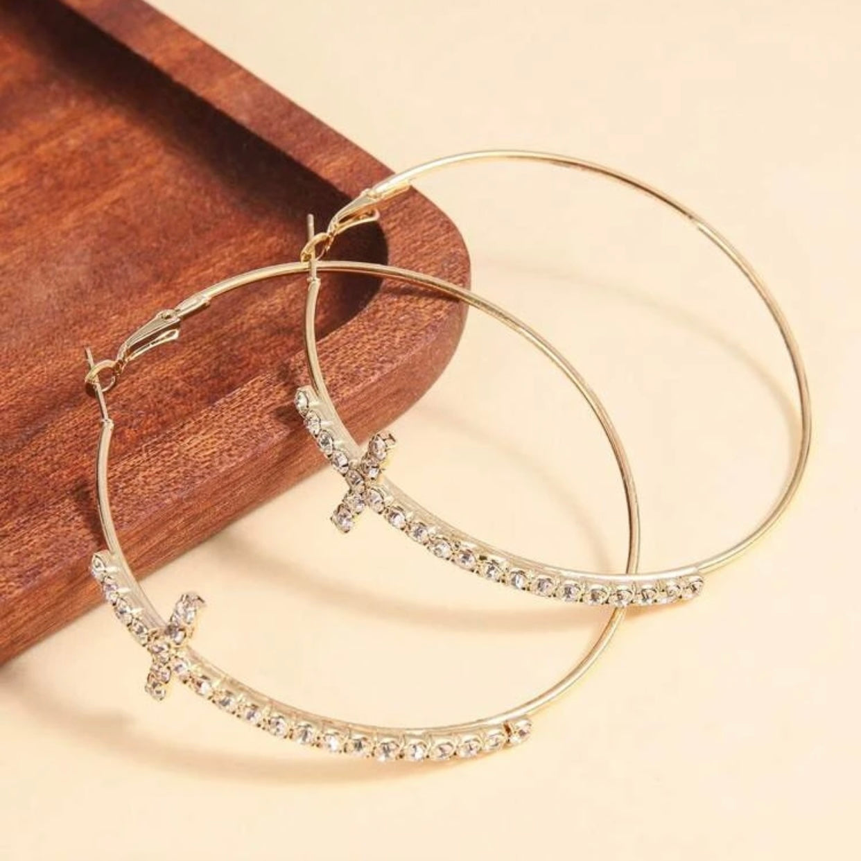 Cross Cubic Zirconia Earrings - New Godis Hair