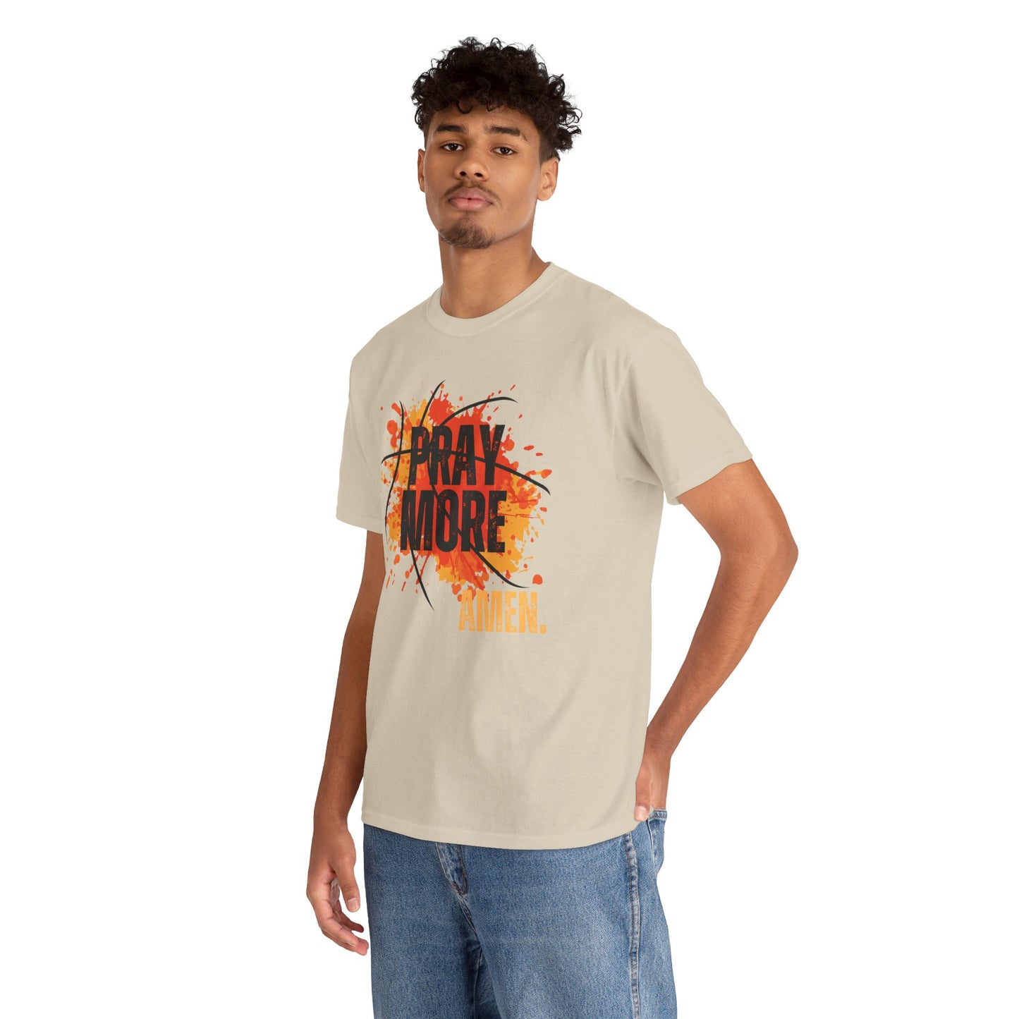 Pray More, Amen. - Unisex Heavy Cotton Tee - New Godis Hair