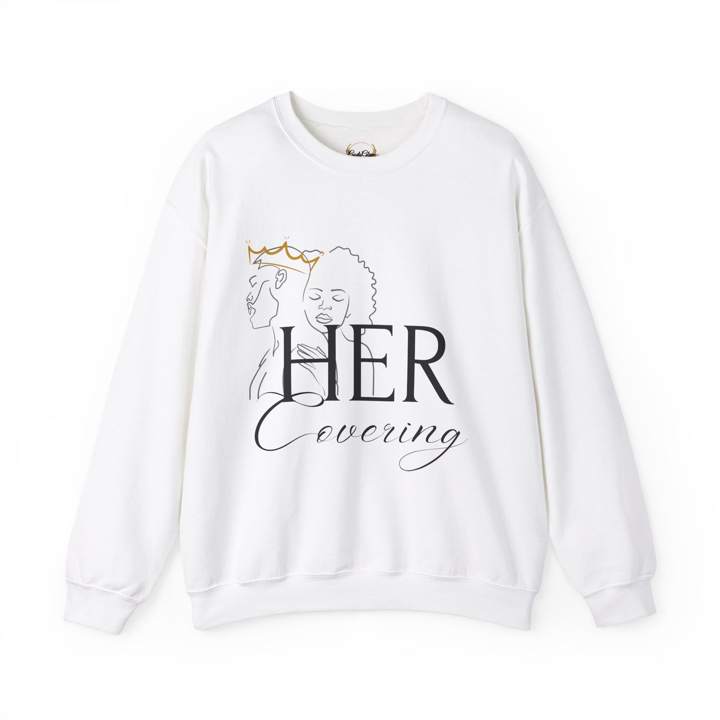 HER Covering HIS Peace Unisex Heavy Blend™ Crewneck Sweatshirt - New Godis Hair