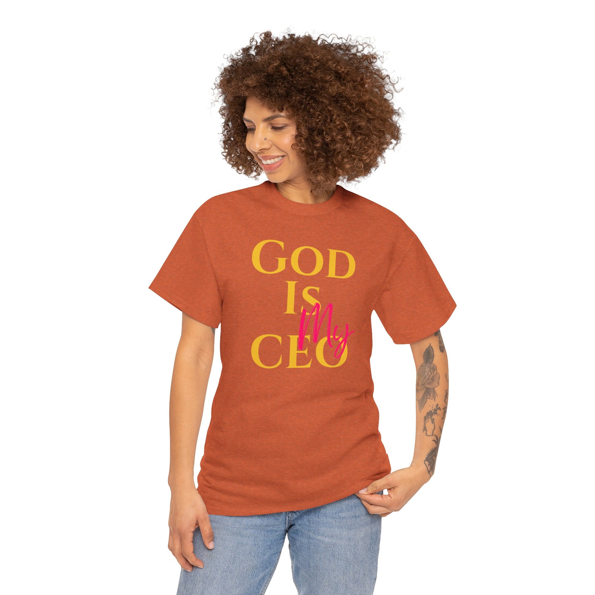 God is My CEO - Unisex Heavy Cotton Tee - New Godis Hair
