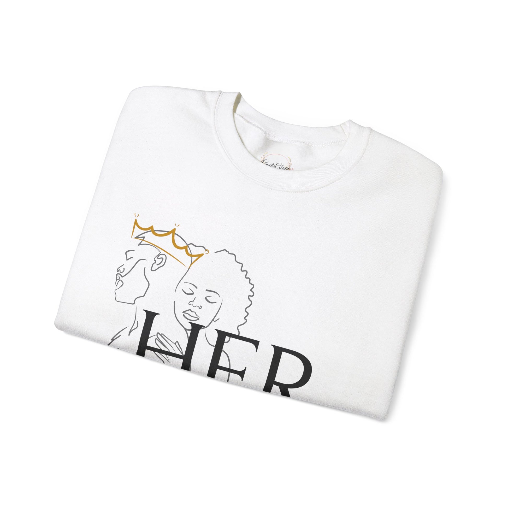 HER Covering HIS Peace Unisex Heavy Blend™ Crewneck Sweatshirt - New Godis Hair