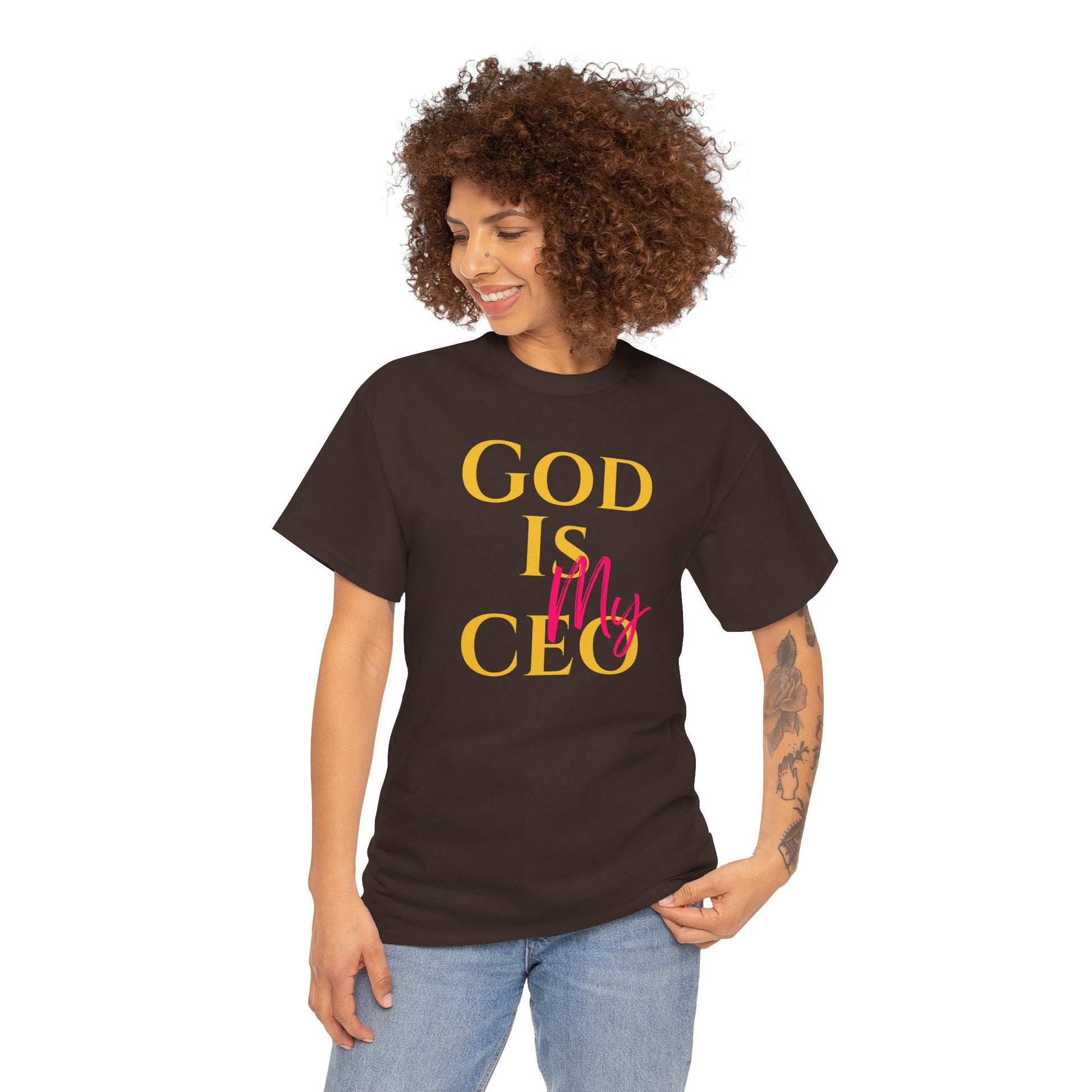 God is My CEO - Unisex Heavy Cotton Tee - New Godis Hair