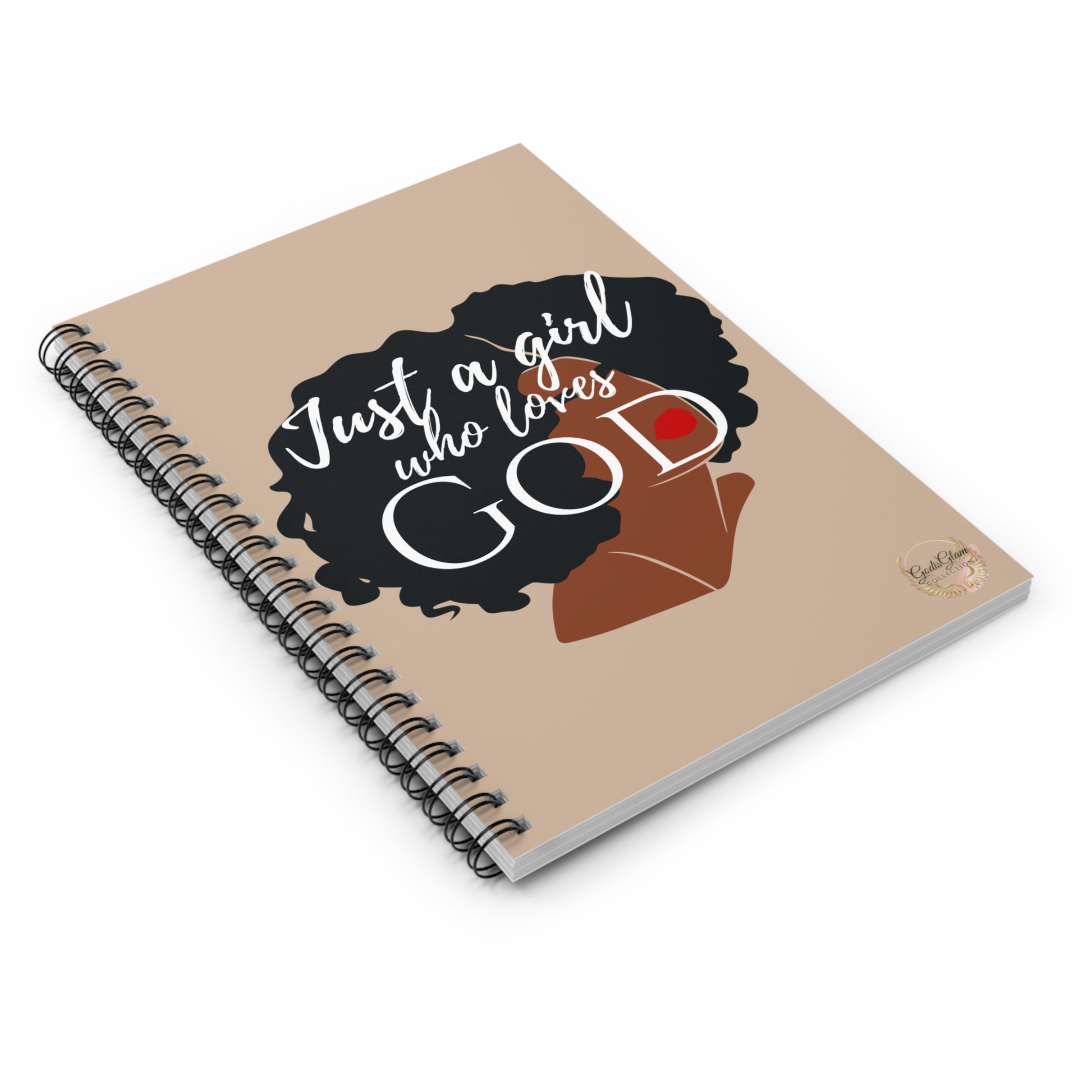 Just a Girls who loves God - Spiral Notebook - Ruled Line - New Godis Hair