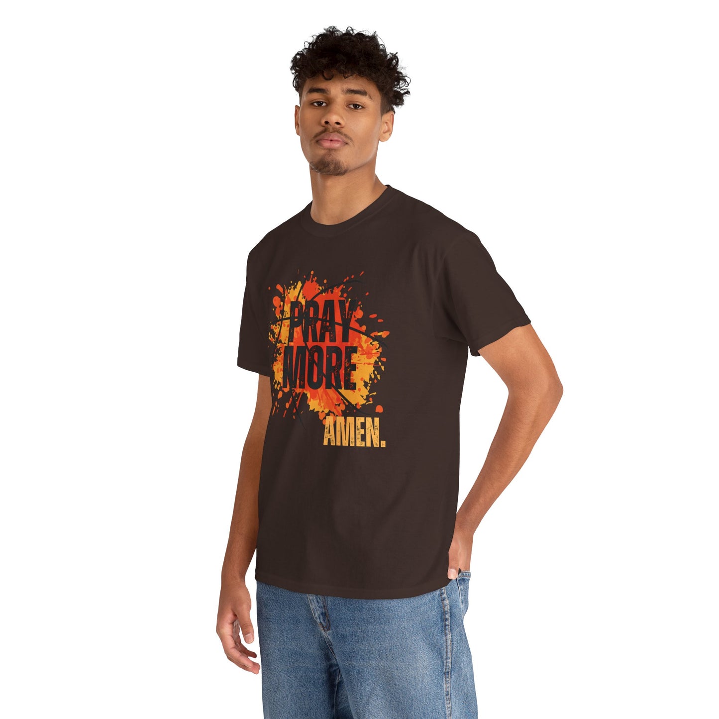 Pray More, Amen. - Unisex Heavy Cotton Tee - New Godis Hair