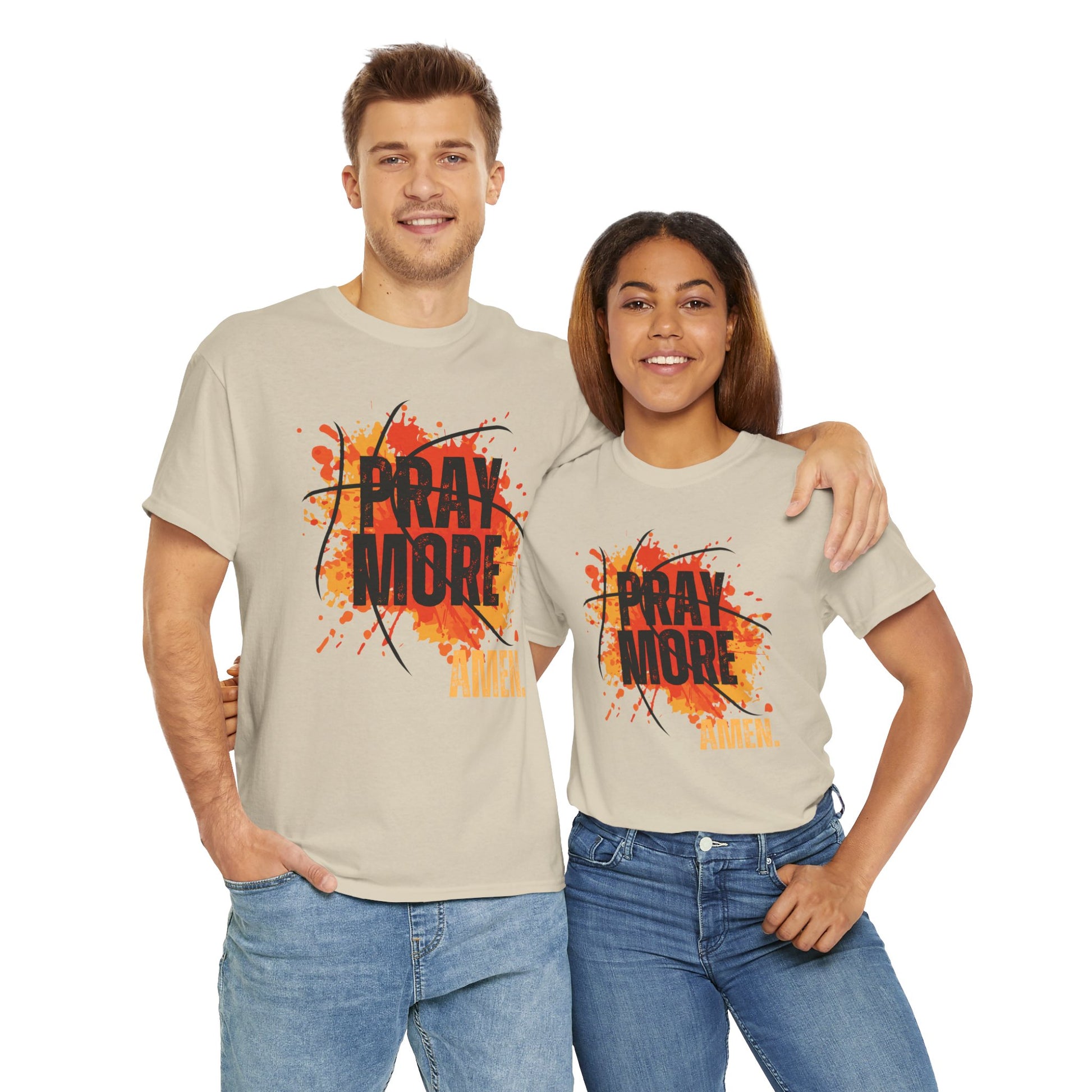 Pray More, Amen. - Unisex Heavy Cotton Tee - New Godis Hair
