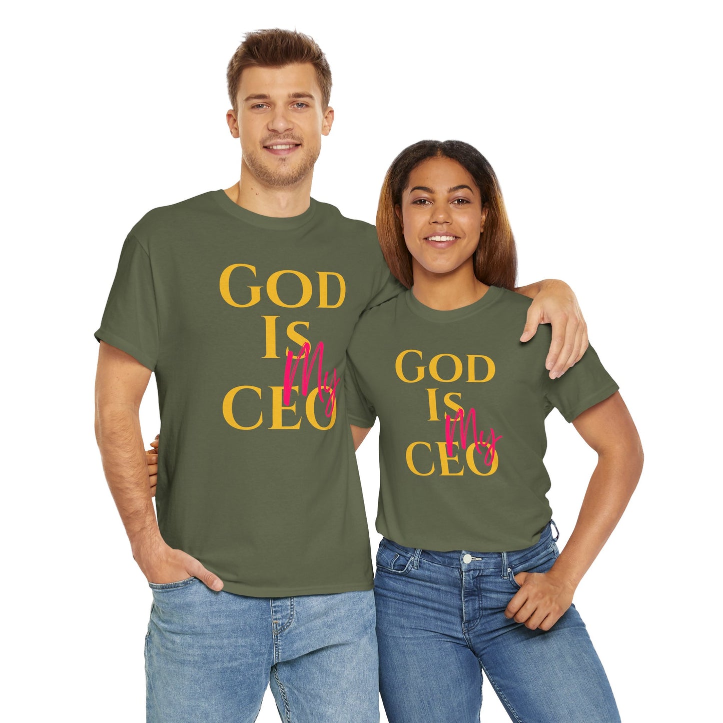God is My CEO - Unisex Heavy Cotton Tee - New Godis Hair