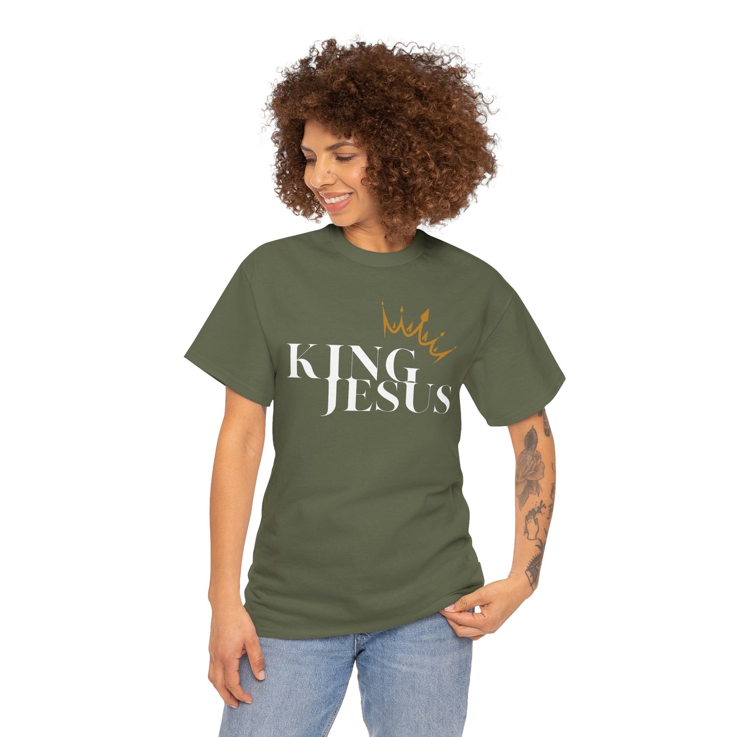 King Jesus - Unisex Heavy Cotton Tee - New Godis Hair