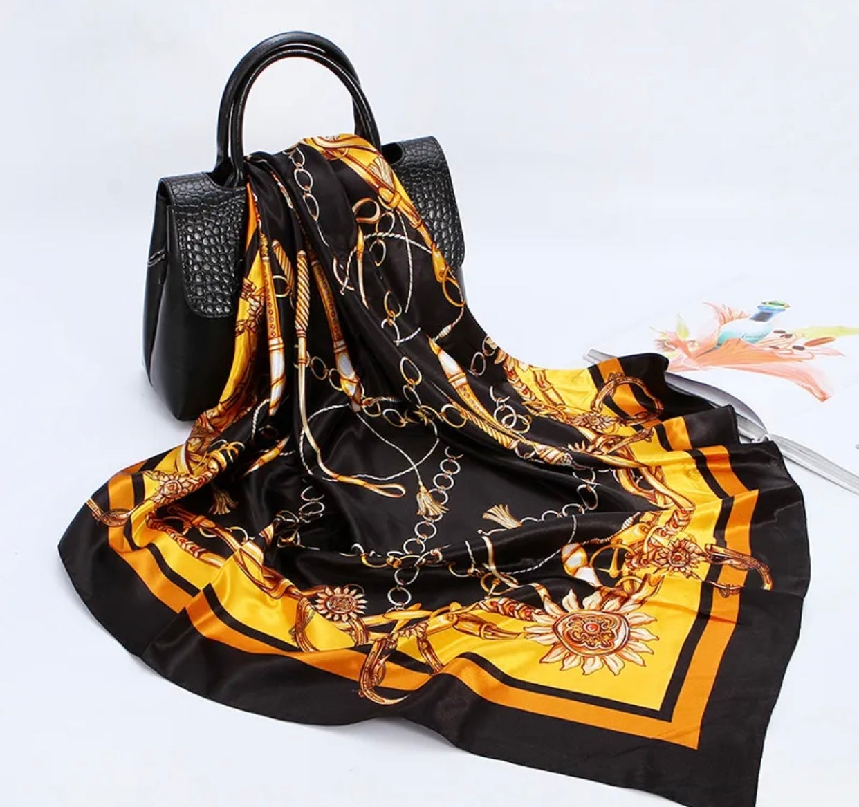 Vintage /Paisley/ Luxury Satin Scarf - New Godis Hair