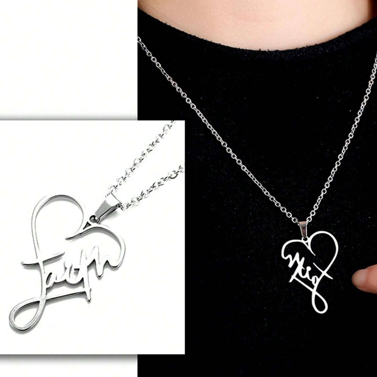 Silvertone 4pc Necklace Set - New Godis Hair