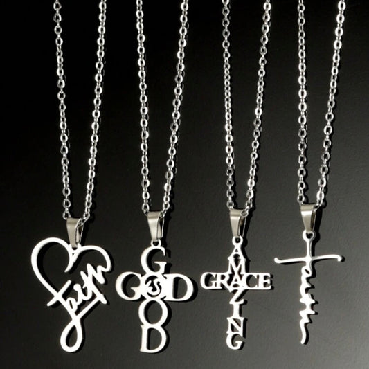 Silvertone 4pc Necklace Set - New Godis Hair