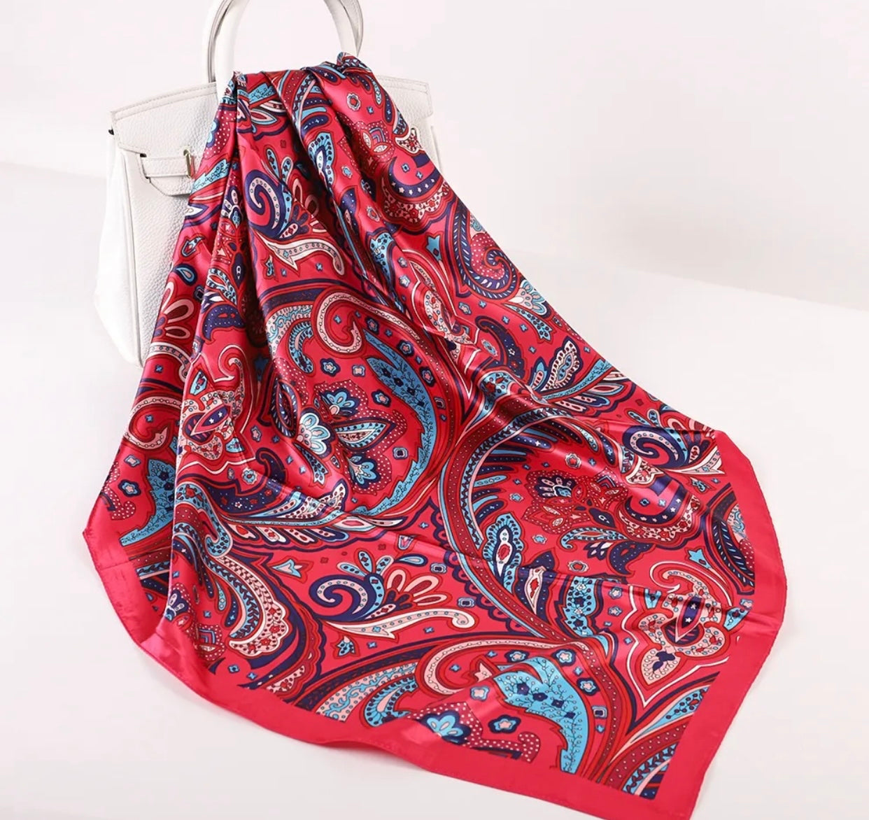 Vintage /Paisley/ Luxury Satin Scarf - New Godis Hair