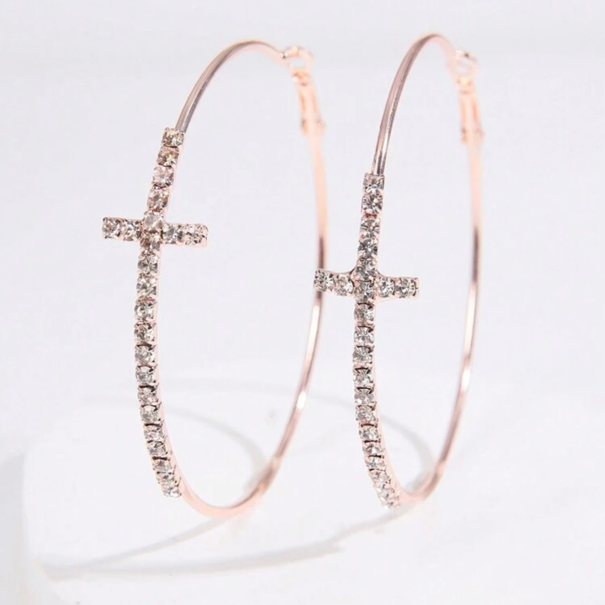 Cross Cubic Zirconia Earrings - New Godis Hair