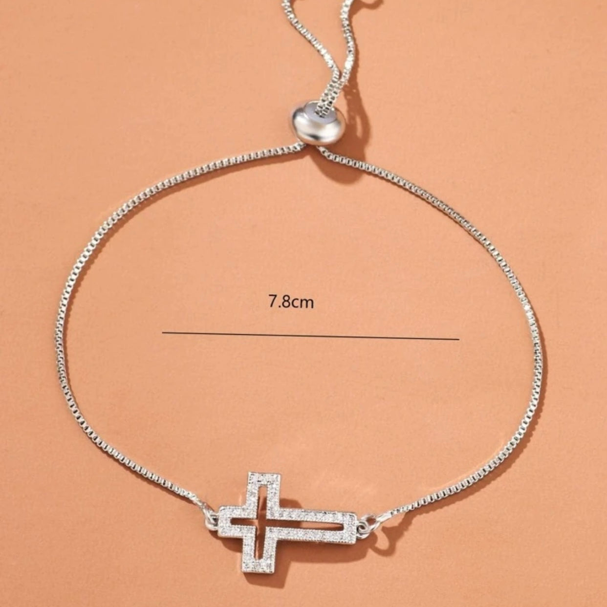 Cross Cubic Zirconia Bracelet - New Godis Hair