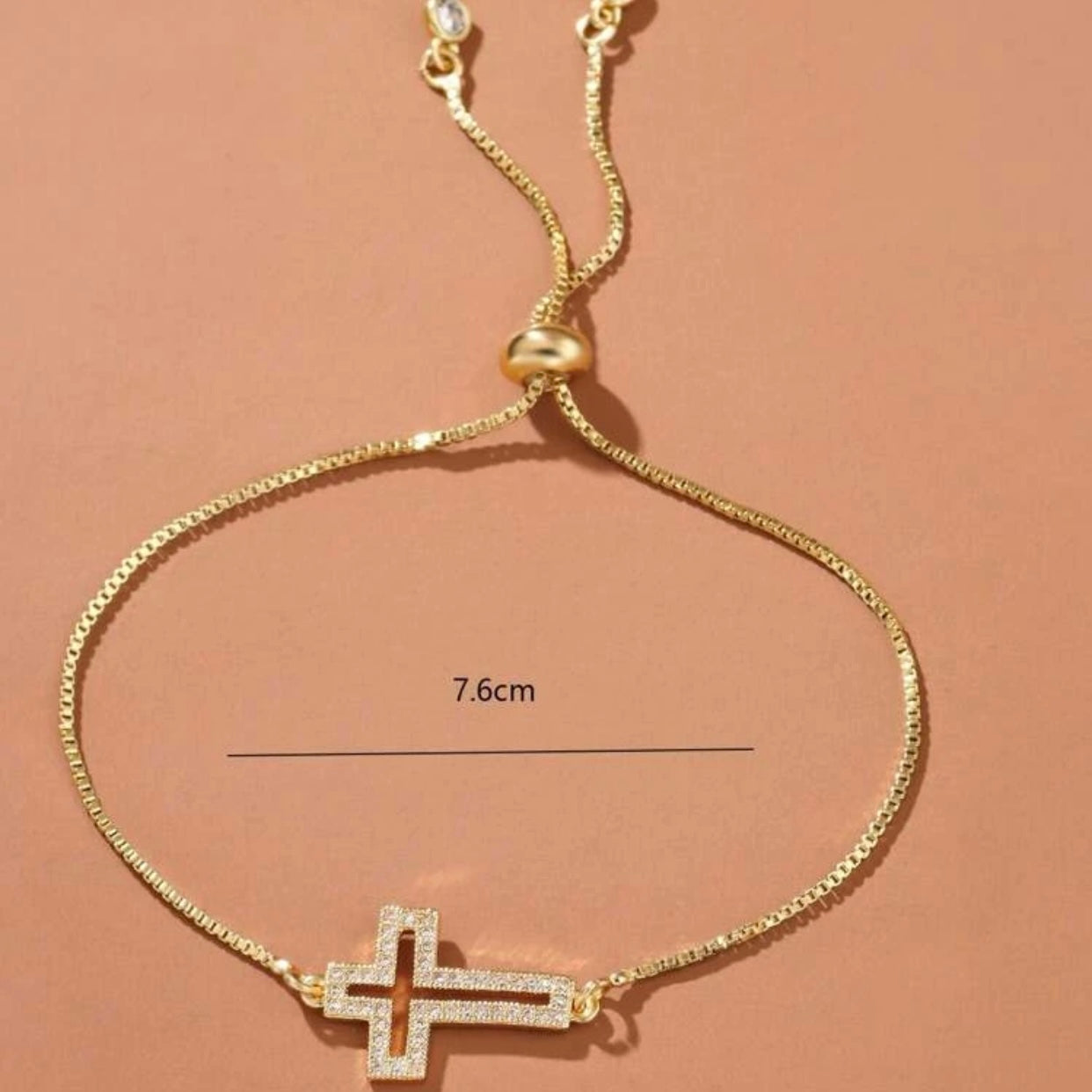 Cross Cubic Zirconia Bracelet - New Godis Hair
