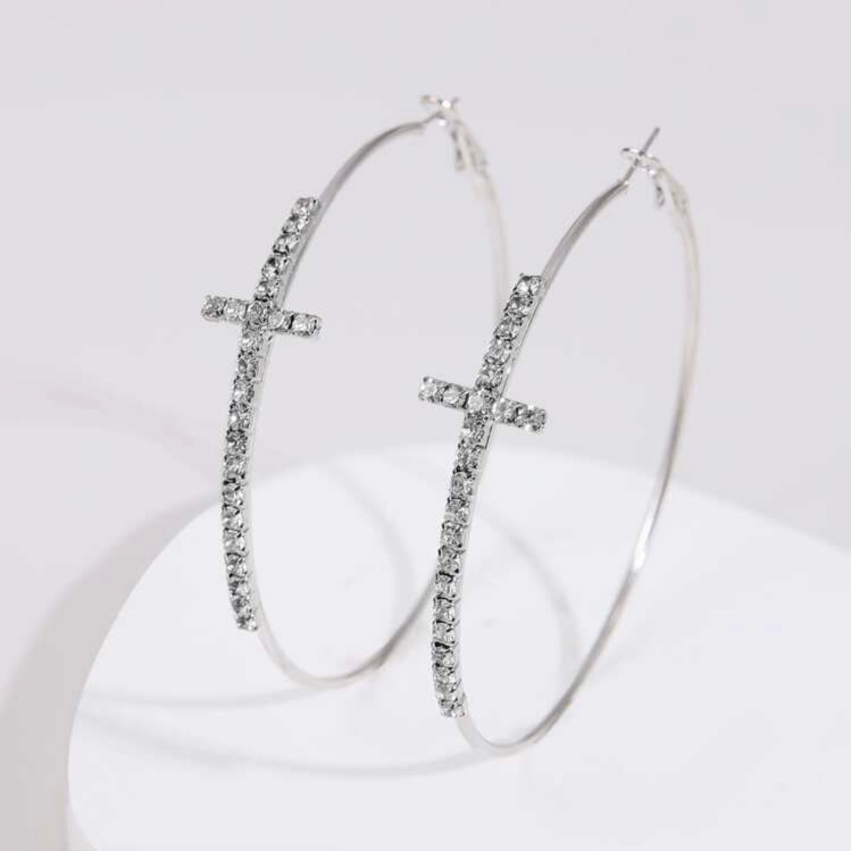 Cross Cubic Zirconia Earrings - New Godis Hair