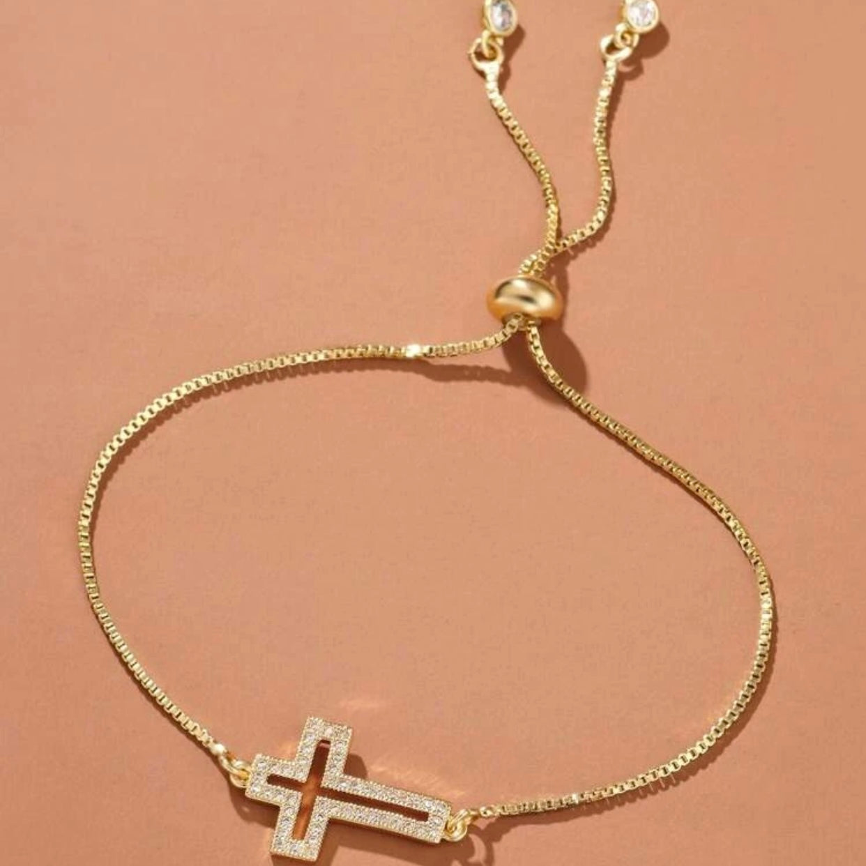 Cross Cubic Zirconia Bracelet - New Godis Hair