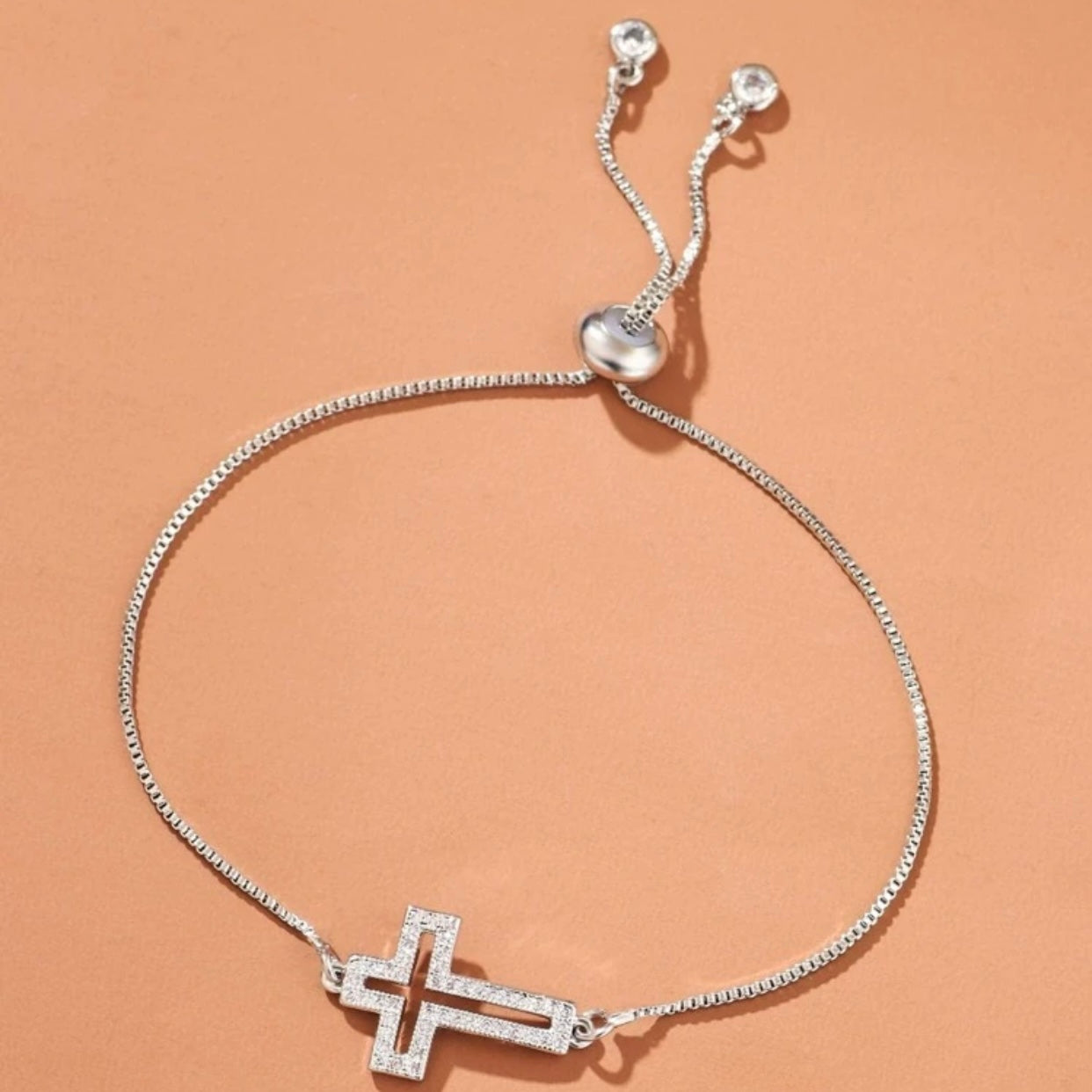 Cross Cubic Zirconia Bracelet - New Godis Hair