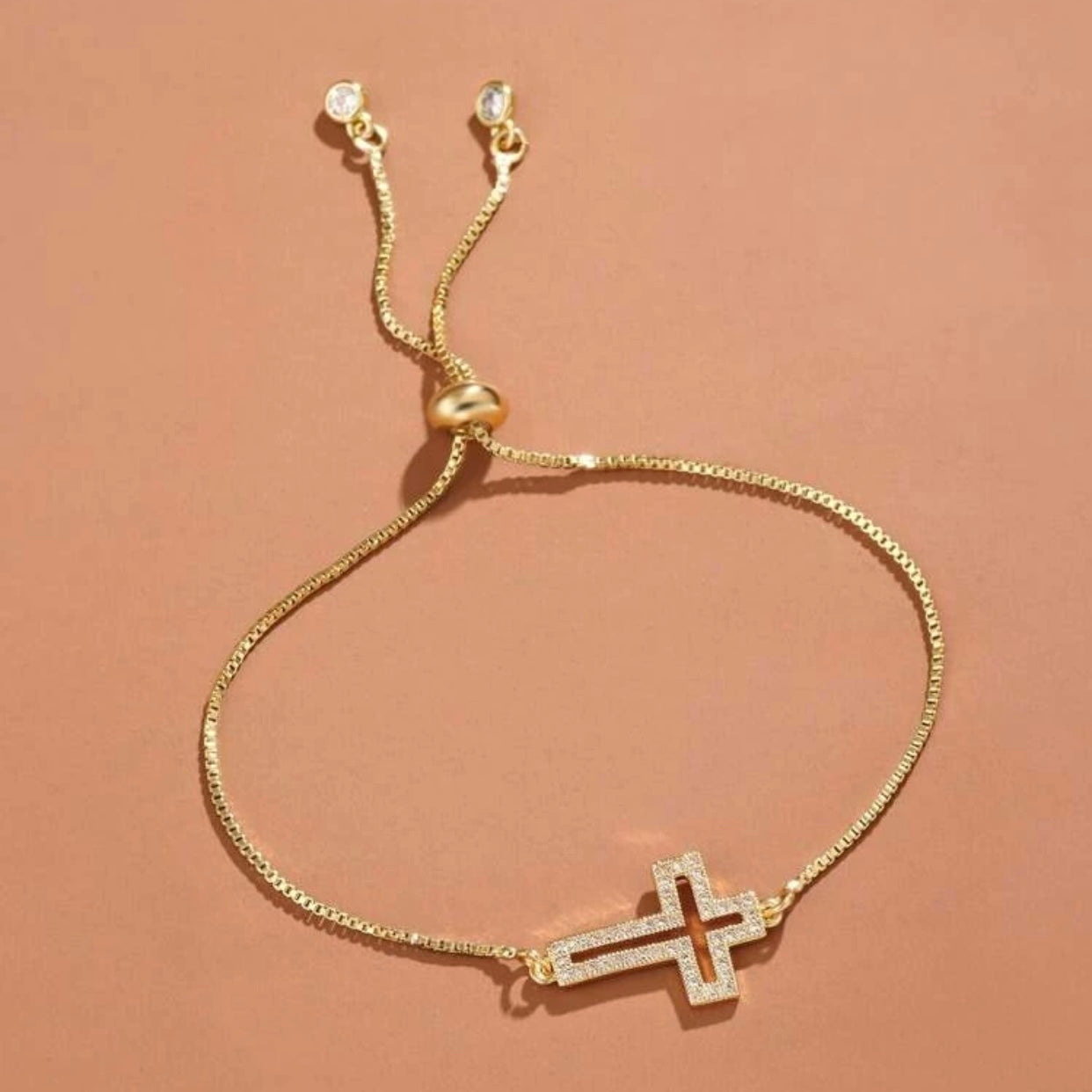 Cross Cubic Zirconia Bracelet - New Godis Hair