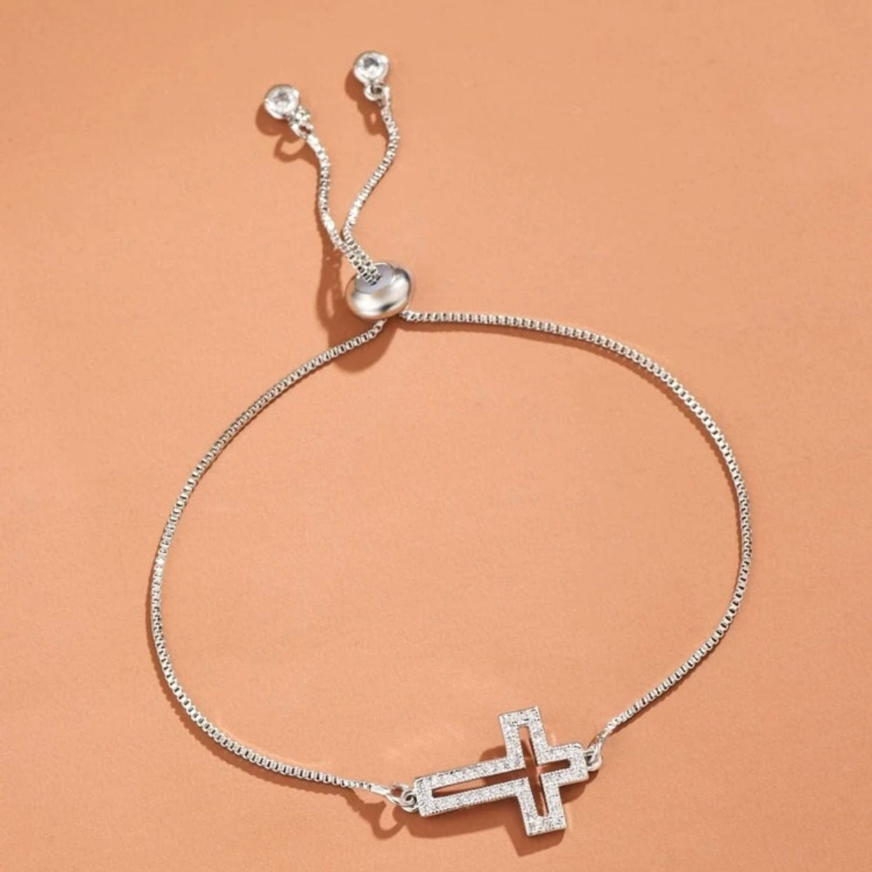 Cross Cubic Zirconia Bracelet - New Godis Hair