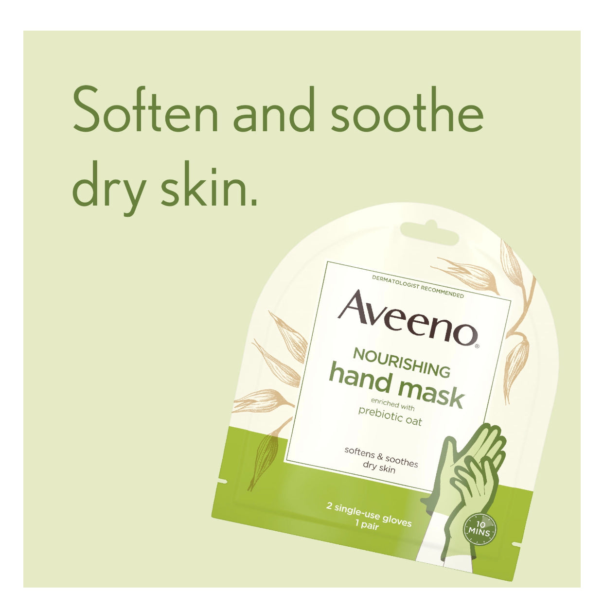 Aveeno Moisturizing Hand Therapy Mask with Oat, 6 Pairs of Gloves - New Godis Hair